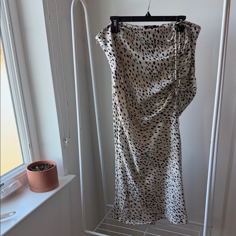 Cheetah cinched skirt